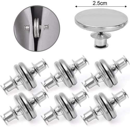 Clips De Rideau Magnétiques Double Face,2/40x,Aspiration Magnétique,Fermeture Magnétique,Empêche Les Fuites De Lumière,Garder La Fermeture Pour La Chambre À Coucher - Type 25mm-6pcs(3 Pairs)