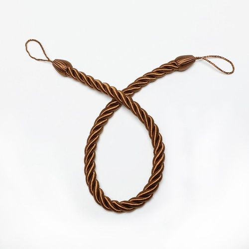 1pc Haut De Gamme Or Rideau Cravate Dos Tressé Rideau Attaché Corde Sangle Decora Lanière Pendaison Bande Accroche Rideaux - Type Coffee-70cm