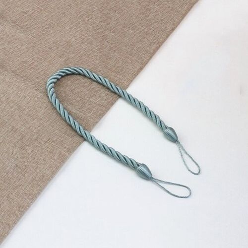 1pc Haut De Gamme Or Rideau Cravate Dos Tressé Rideau Attaché Corde Sangle Decora Lanière Pendaison Bande Accroche Rideaux - Type Blue-70cm