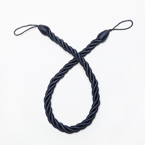 1pc Haut De Gamme Or Rideau Cravate Dos Tressé Rideau Attaché Corde Sangle Decora Lanière Pendaison Bande Accroche Rideaux - Type Navy-70cm