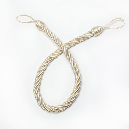 1pc Haut De Gamme Or Rideau Cravate Dos Tressé Rideau Attaché Corde Sangle Decora Lanière Pendaison Bande Accroche Rideaux - Type Beige-70cm