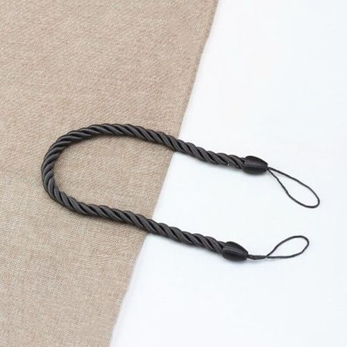 1pc Haut De Gamme Or Rideau Cravate Dos Tressé Rideau Attaché Corde Sangle Decora Lanière Pendaison Bande Accroche Rideaux - Type Charcoal-70cm