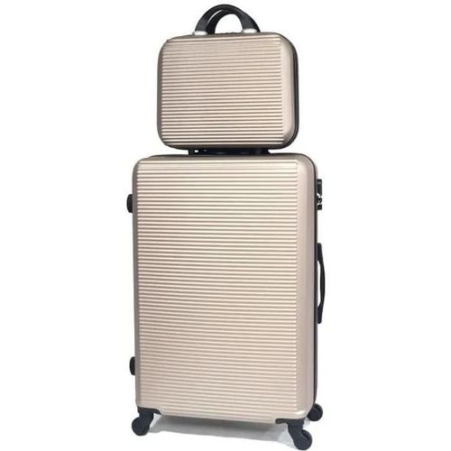 Celims France Valise Grande Taille avec Vanity Trousse de