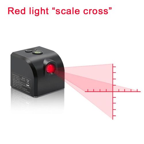 Mini Dispositif D'aide Au Golf D'intérieur Horizontal Au Laser Avec Faisceau Laser Vert/Rouge Ultra Fort,Portable Avec Batterie - Type Red Scale Cross #A