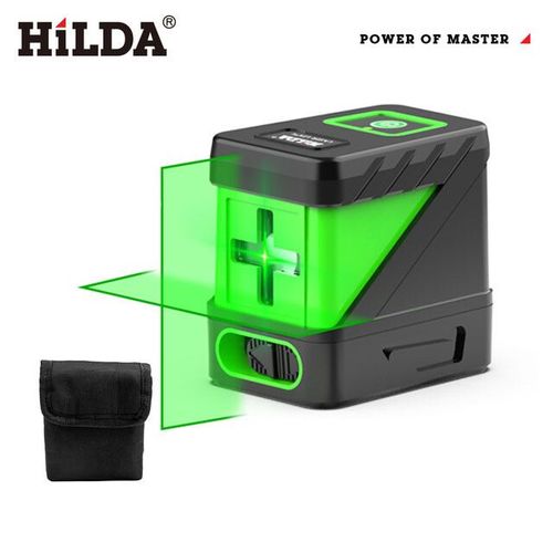 HILDA 2 lignes niveau Laser auto-nivelant faisceaux verts Laser lignes transversales horizontales et verticales - Type Set 1