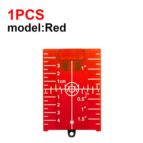 Niveau Laser Vertical/Horizontal carte cible ligne rouge/verte,plaque de Distance du faisceau,plaque magnétique pouce/cm planche de nivellement,pièce d'outil - Type Red 1pc