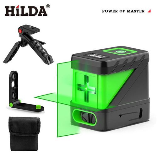 HILDA 2 lignes niveau Laser auto-nivelant faisceaux verts Laser lignes transversales horizontales et verticales - Type Set 7