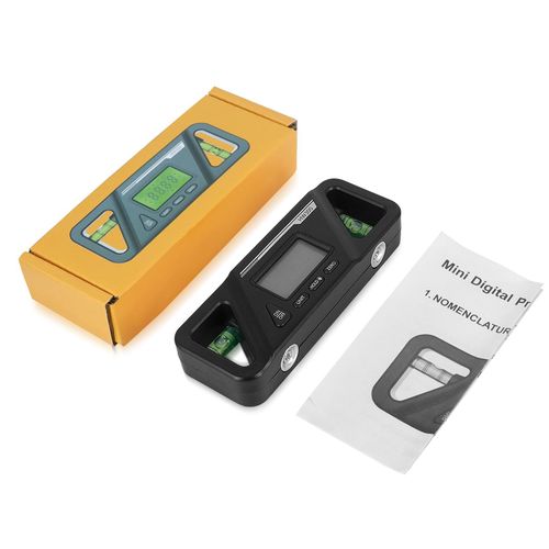 Inclinomètre numérique Compact,détecteur d'angle,jauge de niveau à bulle,aimant inférieur,maintien des données,écran LCD lumineux M4YD - Type Black