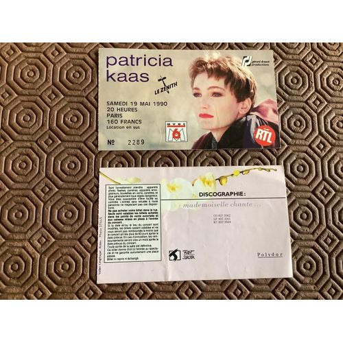Ticket Concert Patricia Kaas 1990