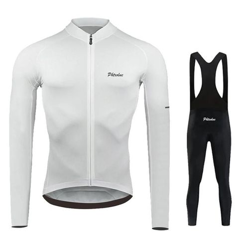 Ensemble De Cyclisme Respirant À Manches Longues, Pour L'automne-M-Bib Cycling Sets