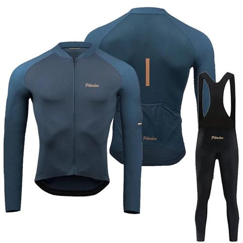 Ensemble De Cyclisme Respirant À Manches Longues, Pour L'automne-4xl-Bib Cycling Sets