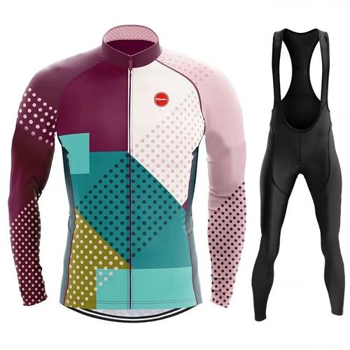 Ensemble De Cyclisme Respirant À Manches Longues, Pour L'automne-Xl-Bib Cycling Sets