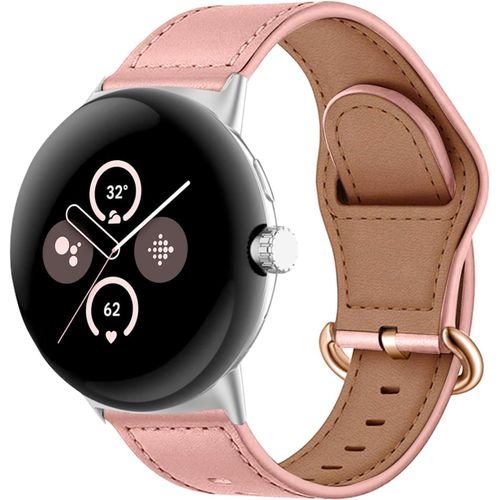 Hamiltion-Bracelet Montre En Cuir Pour Google Pixel Watch 3 45 Mm,Bracelet De Remplacement Bracelet Pour Google Pixel Watch 3 45 Mm,Rose