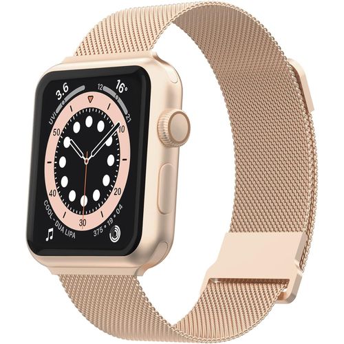 Hamiltion-Bracelets En Métal Compatibles Avec Apple Watch De 38 À 45 Mm Pour Homme Et Femme,Bracelet En Maille D'acier Inoxydable Respirant Avec Fermoir Magnétique Réglable Pour Iwatch 7 6 5 4 3