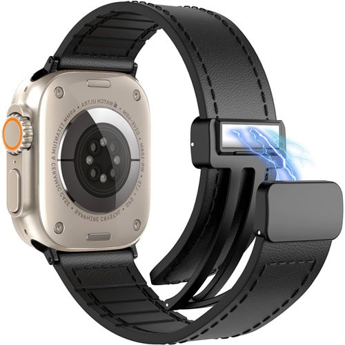 Hamiltion-Bracelet Compatible Avec Apple Watch Ultra/Ultra2 49mm/Series10/9/8/7/6/5/4/3/2/1/Se 42/44/45/46mm,Bracelet De Sport Magnétique En Silicone Souple Réglable Pour Femmes Et Hommes