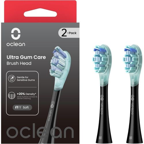 Hamiltion-Ultra Gum Care Lot De 2 Têtes De Brosses À Dents Électriques Soniques, Pour Toutes Les Brosse À Dents Électriques Et X Ultra, Doux Pour Les Gencives Et Les Dents, 2pcs, Noir