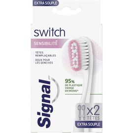 Hamiltion-Switch Têtes Remplaçables Sensibilité Extra Souple, Pour Brosse À Dents Switch, Doux Pour Les Gencives, X2 Têtes