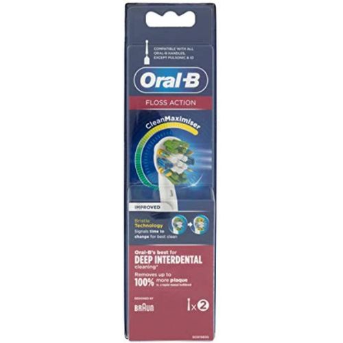 Hamiltion-Flossaction-Tête De Brosse Pour Brosse À Dents Électrique Avec Technologie Cleanmaximiser-2 Pièces