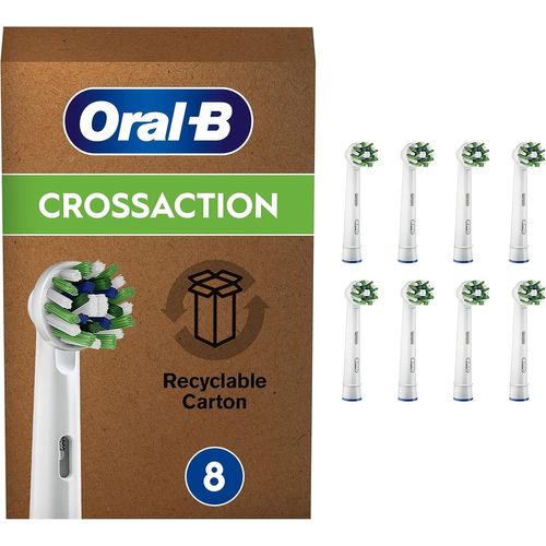 Hamiltion-Cross Action Clean Maximiser, Brossettes De Rechange, Embout, Pack De 8 Pour Brosse À Dents Électrique Format Spécial Boîte Aux Lettres