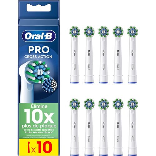 Hamiltion-Pro Cross Action Brossettes Pour Brosse À Dents, Pack De 10 Unités
