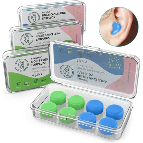 Hamiltion-Bouchons D'oreilles En Silicone Pour Dormir,Nager,Réutilisables,Malléables Avec Réduction Du Bruit Pour Stand De Tir,Nageurs,Ronflements,Avions,Voyage,Travail,Apprentissage (32 Cou 