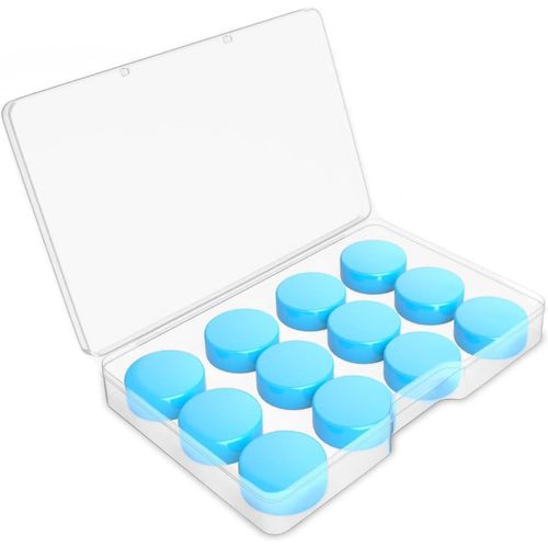 Hamiltion-6 Paires Bouchon D'oreille,Boule Quies En Silicone Quies Moulables,Boule Quies Silicone Réutilisables Et Étanches,Pour Sommeil Suppression Du Bruit Dormir Natation Ronflement (Bleu)