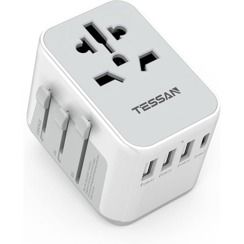 Hamiltion-Adaptateur De Voyage Electrique Avec 3 Usb Et 1 Type C,Adaptateur Prise Universelle France Vers Usa Canada Uk Italie Australie Chine Japon Thaïlande