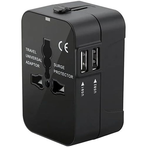 Hamiltion-Adaptateur Prise De Voyage Universelle Avec Deux Ports Usb Pour Usa Europe Uk Irlande Thaïlande Au Japon Chine Canada