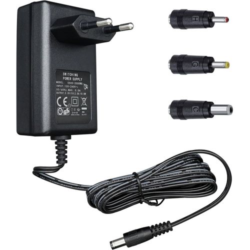 Hamiltion-Adaptateur D'Alimentation 5 V 2 A 1,8 M,Chargeur Mural Ac Vers Dc 5 V 2000 Ma 10 W Avec 3 Embouts Pour Hub Usb,Moniteur Bébé,Boîtier Tv,Appareil Photo,Haut-Parleur Et Plus Encore,Cert