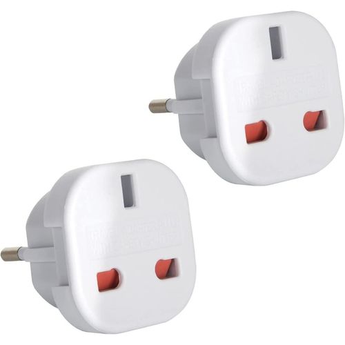 Hamiltion-Adaptateur De Voyage,Paquet De 2 | Adaptateur De Prise Royaume-Uni Vers Europe (Euro Type C,E,F). Prise Européenne Pour Voyager En Italie,Au Cap-Vert,En Pologne,En Espagne,En Turquie