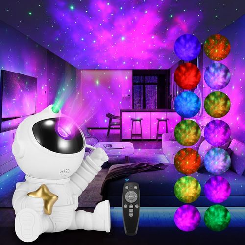 Hamiltion-Projecteur Astronaute,Projecteur D'Étoiles Led Spaceman Avec Télécommande,Projecteur De Ciel Étoilé D'Astronaute De Galaxie 3D Veilleuse Pour Enfants Adultes Chambre Cadeau De Noël