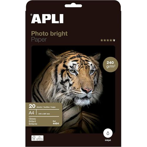 Hamiltion-004454 Lot De 20 Papier Photo Bright 210 X 297 Mm 240 G