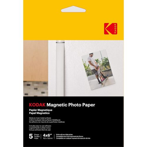 Hamiltion-Magnetic Photo Paper-Pack De 5 Feuilles De Papier Photo-Format 10 X 15 Cm-Compatible Avec Imprimantes Jet D'Encre