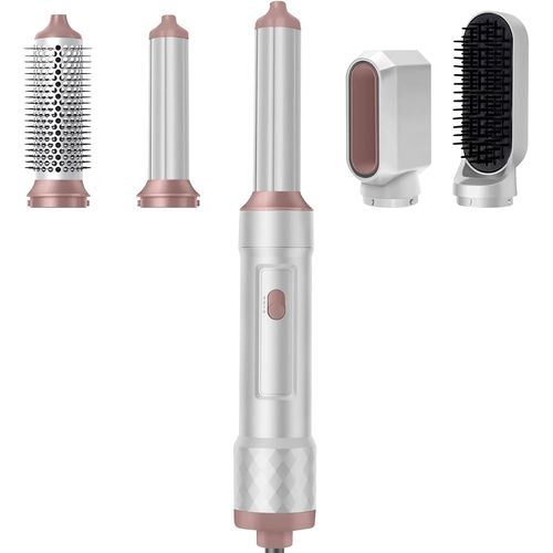 Lbgwp60 5 En 1 Brosse Soufflante Air Styler,Auto Hair Wrap Seche Cheveux Boucler,Brosse Lissante Pour Cheveux,Sécher,Volumateur,Lisser,Magic Twist Brosse Thermique Chauffante Brushing