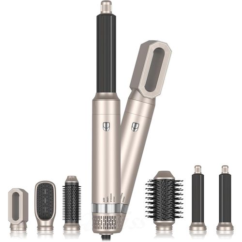 Lbgwp60 6 En 1 Brosse Soufflante Air Styler,Auto Hair Wrap Seche Cheveux Boucler,Brosse Lissante Pour Cheveux,Sécher,Volumateur,Lisser,Magic Twist Brosse Thermique Chauffante Brushing