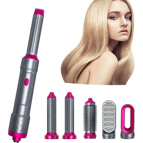 Lbgwp60 5 En 1 Brosse Soufflante Air Styler Set,Auto Hair Wrap Silencieux Brosse Lissante,Bouclés,Volumateur,Brosse Thermique Chauffante Brushing