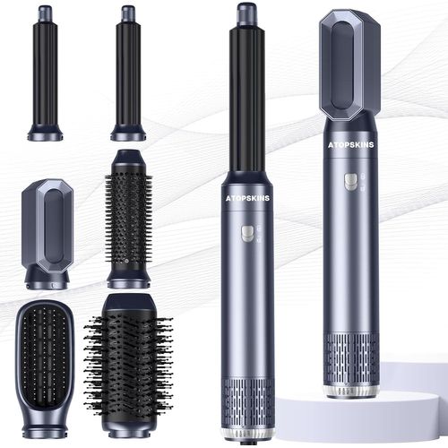 Lbgwp60 Air Styler 6 In 1 Magic Styler Avec 1000w Seche Cheveux,Brosse Soufflante,Brushing Brosse Soufflante,Auto Boucleur A Air,Brosse Soufflante Lissante,Pour Sécher,Boucler,Lisser