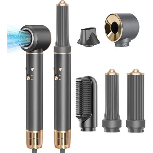 Lbgwp60 Air Styler Hair Styler Avec 110000 Tr/Min 23M/S,320 Millions D'Ions Seche Cheveux Avec Fer A Boucler,Brosse Lissante,Brosse Volumisante Brushing Brosse Soufflante Pour Sécher,Boucler,Lisser