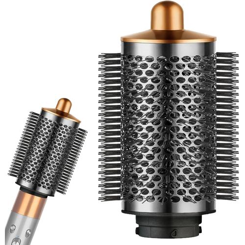 Lbgwp60 Grande Brosse Volumisante Ronde Améliorée Pour Accessoires Pour Dyson Pour Airwrap,Brosse Volumisante Pour Cheveux Lisses,Cheveux Plats,Doré