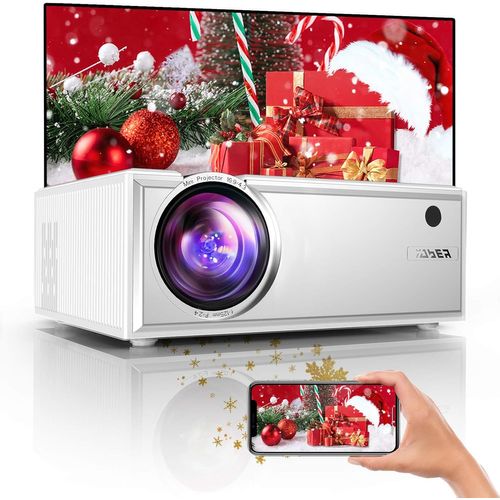 Lbgwp60 Vidéoprojecteur Wifi,Mini Projecteur Portable Soutien 1080P,Son Hifi,Fonction De Zoom,Rétroprojecteur Compatible Iphone,Android,Tv Stick,Projecteur Led Pour Home Cinéma