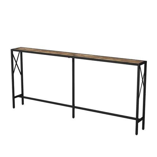 Table Console Lima, 174x77cm, Chêne Rustique, Noir, Vicco