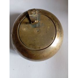 Cendrier Ancien En Laiton Portable