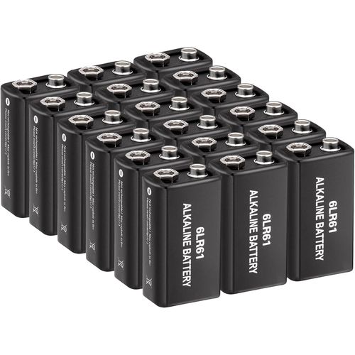 MONDODIGITALE-Piles Alcalines 9V, Lot De 18 Block Alkaline Batteries 6Lr61 Longue Durée Puissantes Pour Appareils Du Quotidien