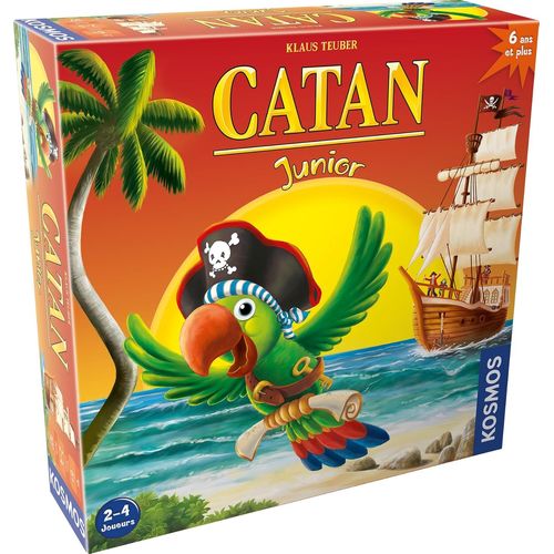 Mondodigitale-Catan Junior-Jeu De Société Pour Enfants Dès 6 Ans-Version Famille Du Jeu Catan Sur Le Thème Des Pirates-Jeu D Aventure Et Stratégie-2 À 4 Joueurs-30 Min-En Français-Kosmos