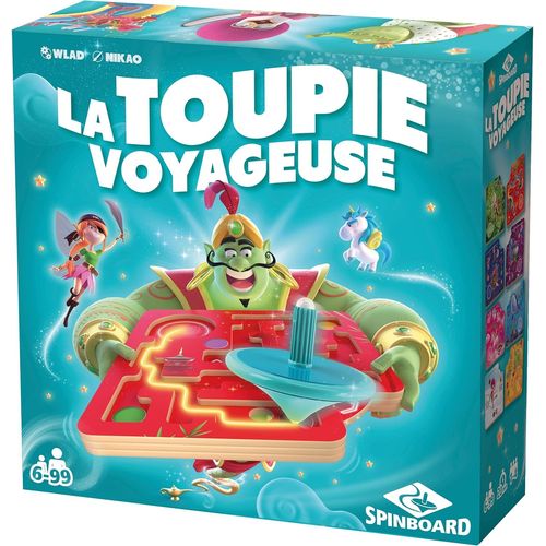 MONDODIGITALE-La Toupie Voyageuse-Jeu De Société Enfants-Jeu 6 Ans-Toupie-Jeu De Société Famille-Défis/Missions-Dextérité Et Adresse -Buzzy Games