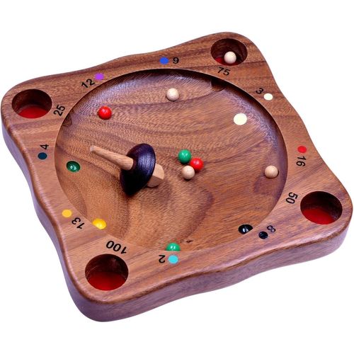 Mondodigitale-Roulette Tyrolienne | Jeu De Toupie | Jeu D'adresse | Jeu De Société | Jeu De Société En Bois | | Vert Rouge
