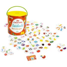 Mondodigitale-Jouets Éducatifs-Jeu D'observation ""Outékaché""-Jeu De Recherche Et De Rapidité-100 Pièces-Développe Capacité Motrice, De Reflexion Et Visuel-A Partir De 36 Mois-6110s