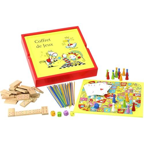 Mondodigitale-11861jeux De Société-Coffret Bois 100 Jeux Acidule