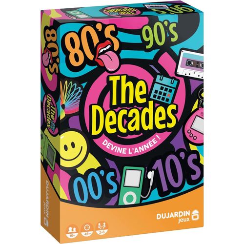 Mondodigitale-The Decades-Jeu De Société-Ambiance, Fun Garanti-Voyage À Travers Le Temps-A Jouer Entre Amis-Devine Les Dates Des Événements, Multicolore