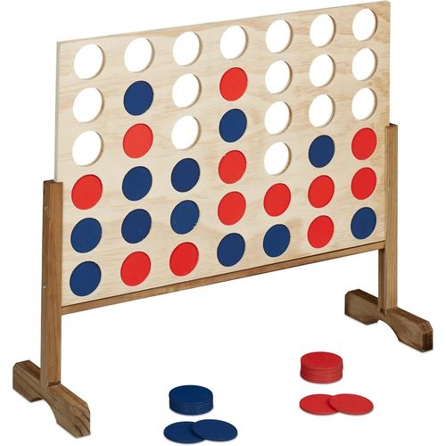Mondodigitale-Puissance 4, Jeu Classique, Xxl, Petits Et Grands, H X L X P : 72 X 82,5 X 26 Cm, Pour L¿Extérieur, Nature